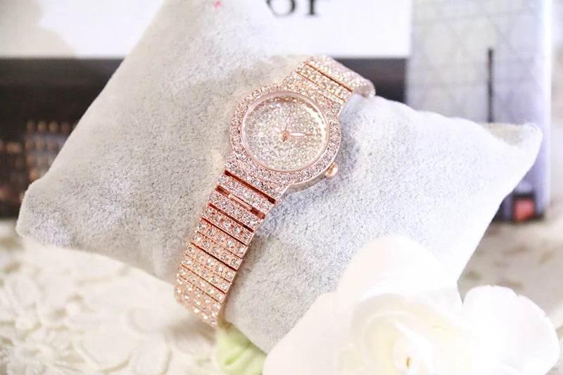 BS Women Watch Famous Luxury Brands Diamond Ladies Wrist Watches Female Small Wristwatch Rose Gold Watch Women Montre Femme 2025 - Empire P.E