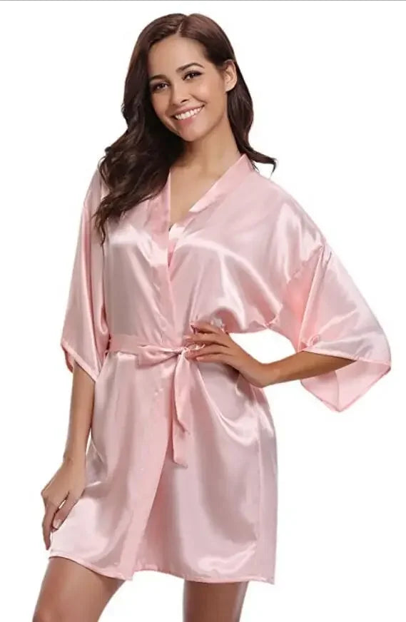Women Silk Satin Bridesmaid Robes - Empire P.E
