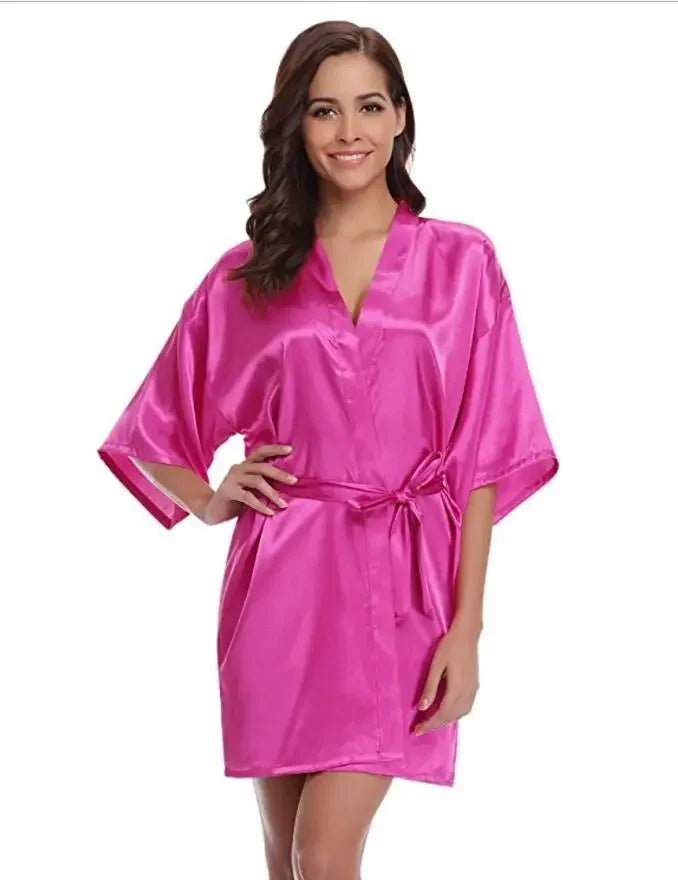 Women Silk Satin Bridesmaid Robes - Empire P.E