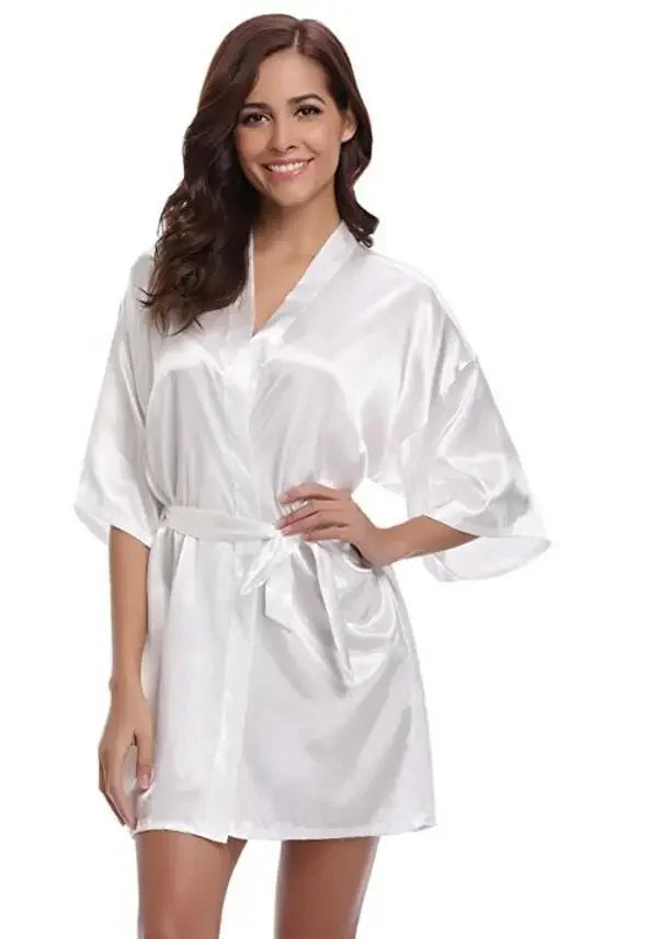 Women Silk Satin Bridesmaid Robes - Empire P.E
