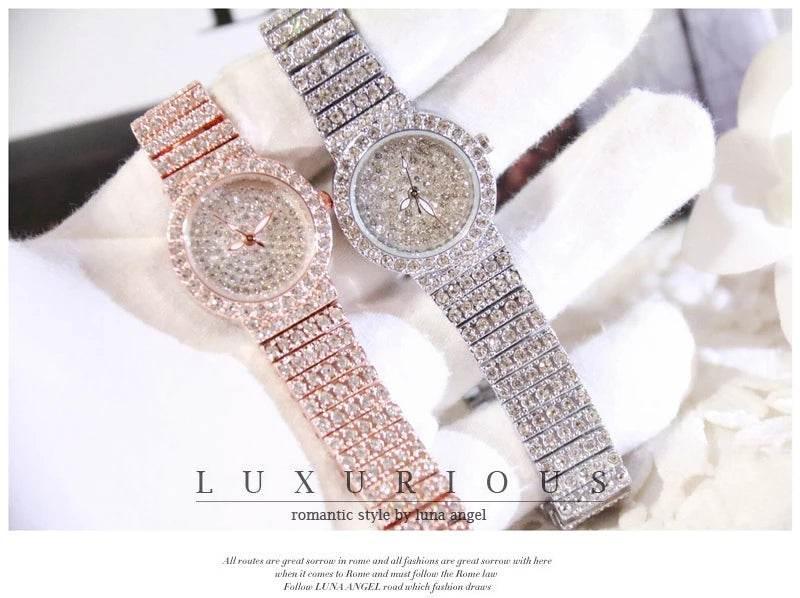 BS Women Watch Famous Luxury Brands Diamond Ladies Wrist Watches Female Small Wristwatch Rose Gold Watch Women Montre Femme 2025 - Empire P.E