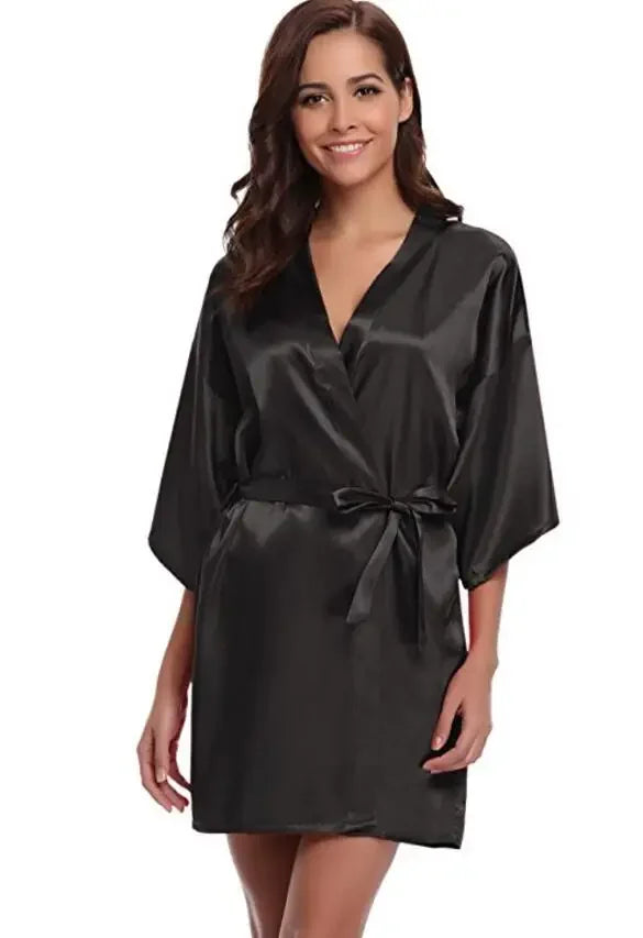 Women Silk Satin Bridesmaid Robes - Empire P.E