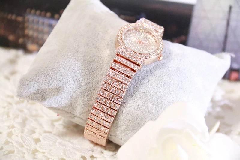 BS Women Watch Famous Luxury Brands Diamond Ladies Wrist Watches Female Small Wristwatch Rose Gold Watch Women Montre Femme 2025 - Empire P.E