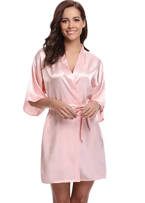 Women Silk Satin Bridesmaid Robes - Empire P.E
