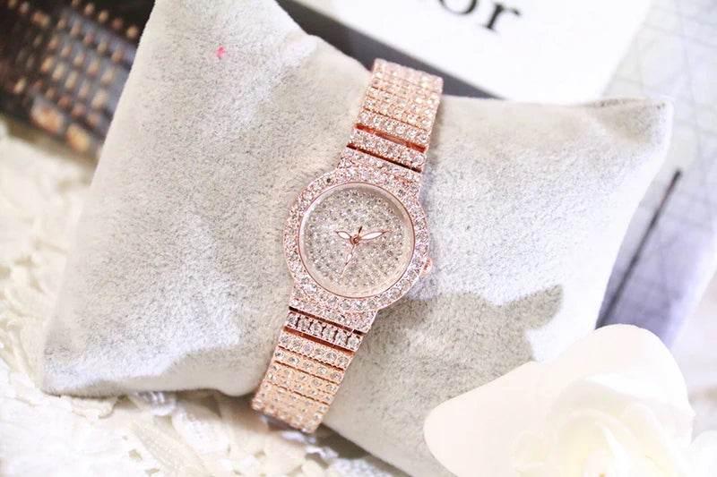 BS Women Watch Famous Luxury Brands Diamond Ladies Wrist Watches Female Small Wristwatch Rose Gold Watch Women Montre Femme 2025 - Empire P.E
