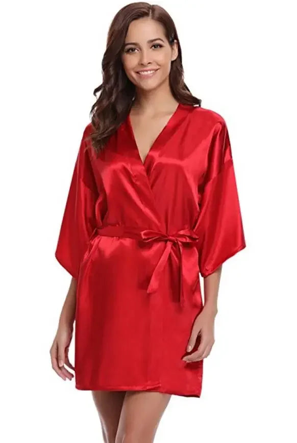 Women Silk Satin Bridesmaid Robes - Empire P.E