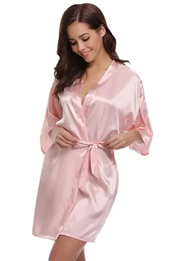 Women Silk Satin Bridesmaid Robes - Empire P.E