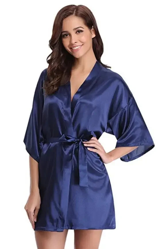 Women Silk Satin Bridesmaid Robes - Empire P.E