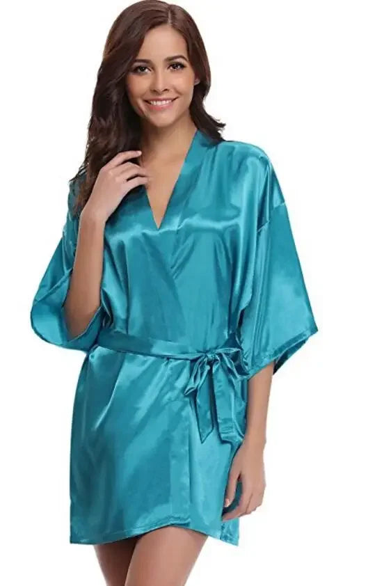 Women Silk Satin Bridesmaid Robes - Empire P.E