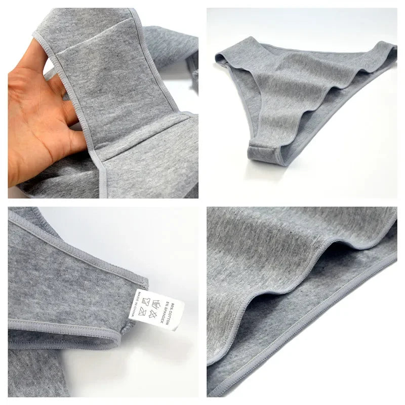 3Pcs/Set Cotton Briefs Low Rise Panties For Women - Empire P.E