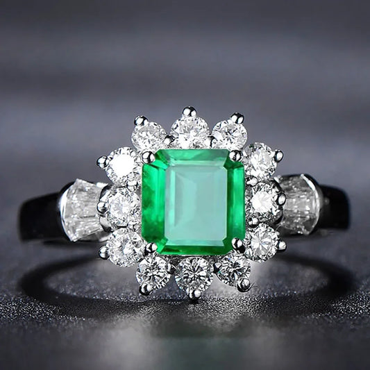 Vintage Emerald Gemstone Lab Diamond - Empire P.E