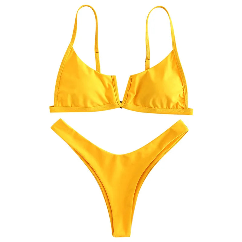 New V Neck Bikini Swimsuits - Empire P.E