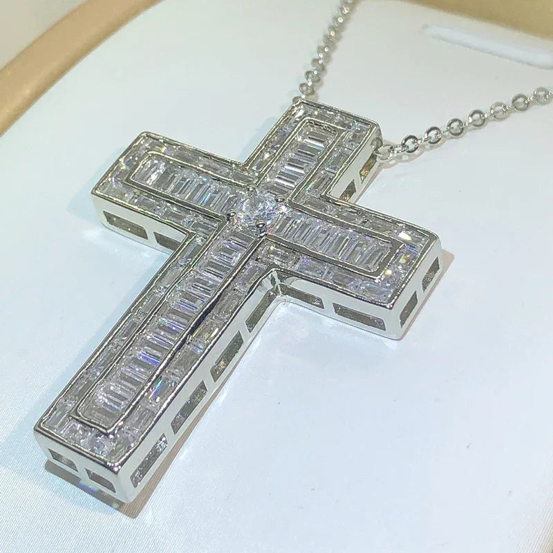 Luxury Jewelry 925 Sterling Silver Cross Pendant