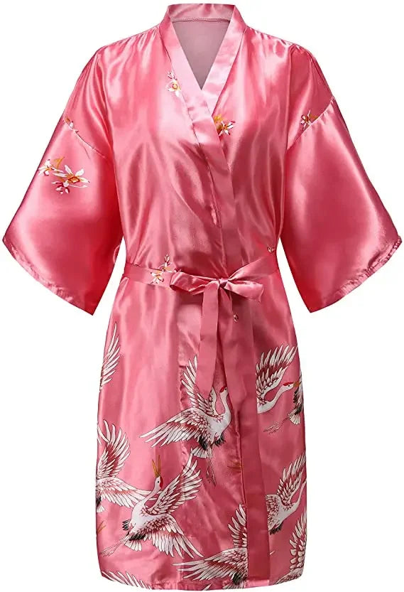 Silk Satin Bathrobe - Empire P.E
