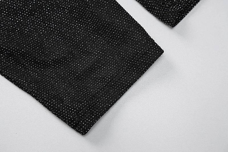 Hugcitar Bling Glitter Women Deep V Neck Backless Skinny Jumpsuit 2022 New Bodycon Sexy Streetwear Party Club Elegant Shine - Empire P.E