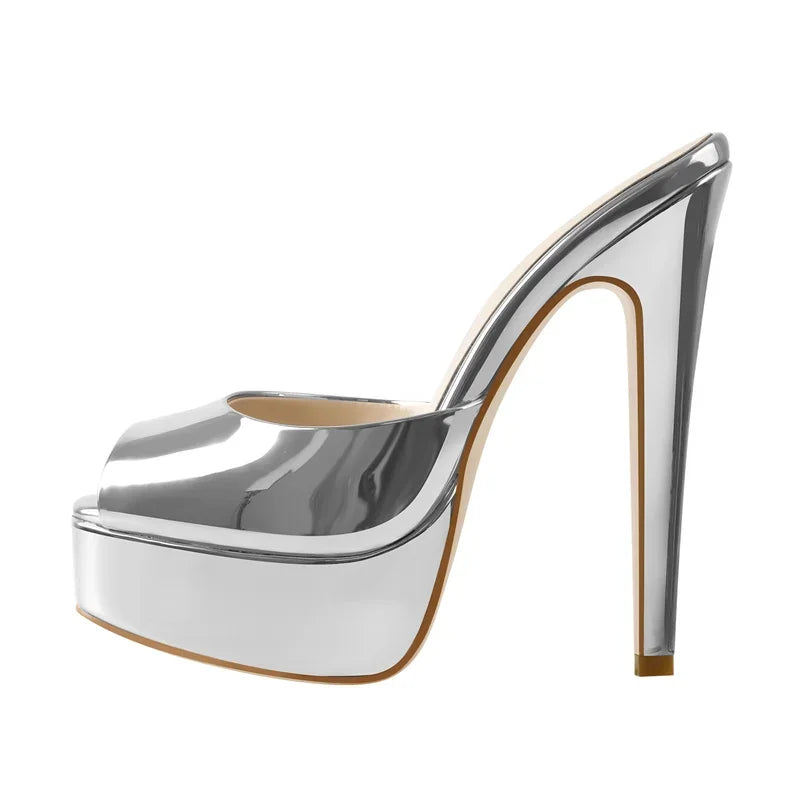 Peep Toe Stiletto High Heels - Empire P.E