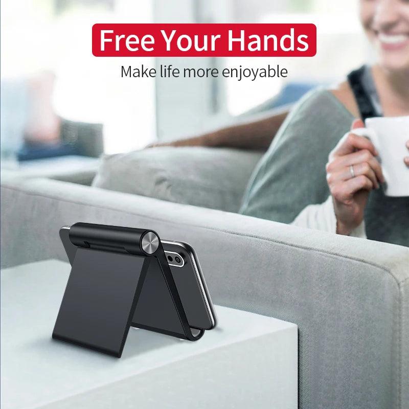 Phone Holder Stand Mobile Smartphone Support Tablet Stand for iPhone 14 13 Desk Cell Phone Holder Stand Portable Mobile Holder - Empire P.E