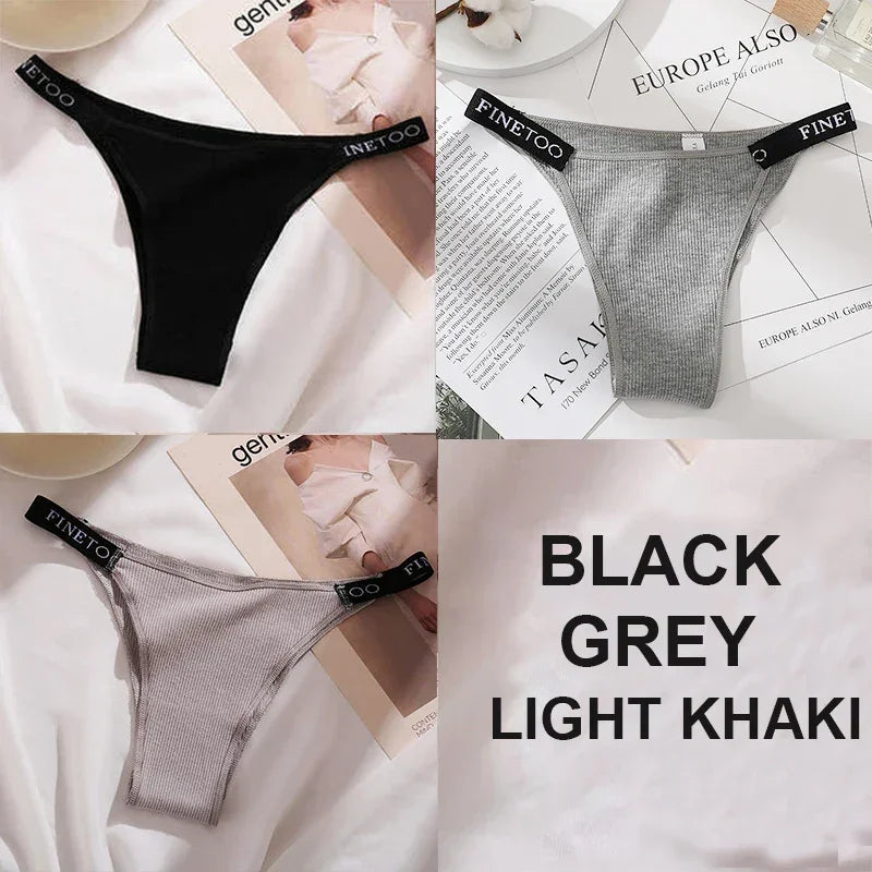 3PCS/Set Cotton Panties Briefs Sexy Thong Women's Underwear Lingerie - Empire P.E