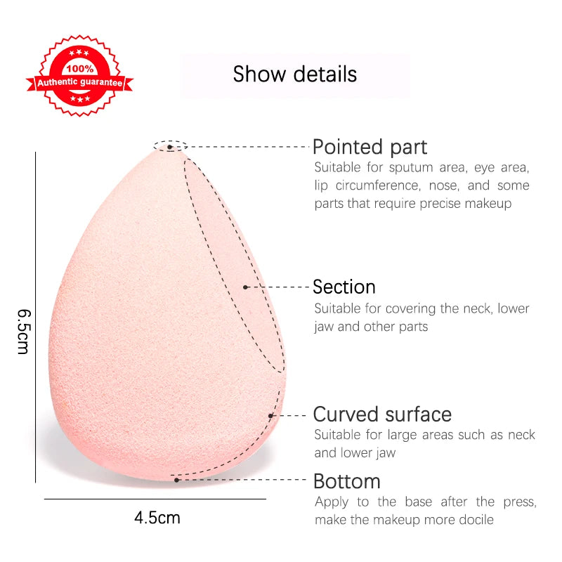 Makeup Sponge Concealer Smooth Cosmetic Powder Puff Cut Shape