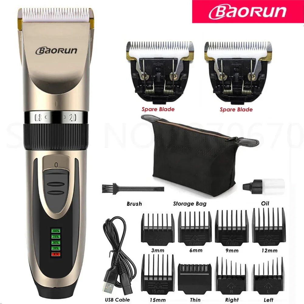 BaoRun Dog Clippers Dogs Grooming Clipper Shaver USB Rechargeable Professional - Empire P.E