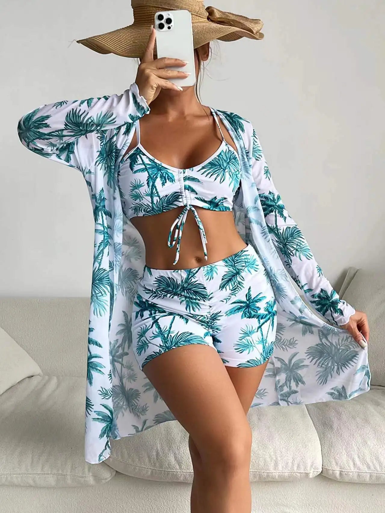 2026 New Summer Women Three Piece Bathing Suit