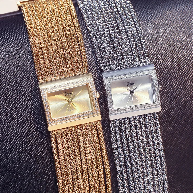 Women Square Bracelet Golden Watches - Empire P.E