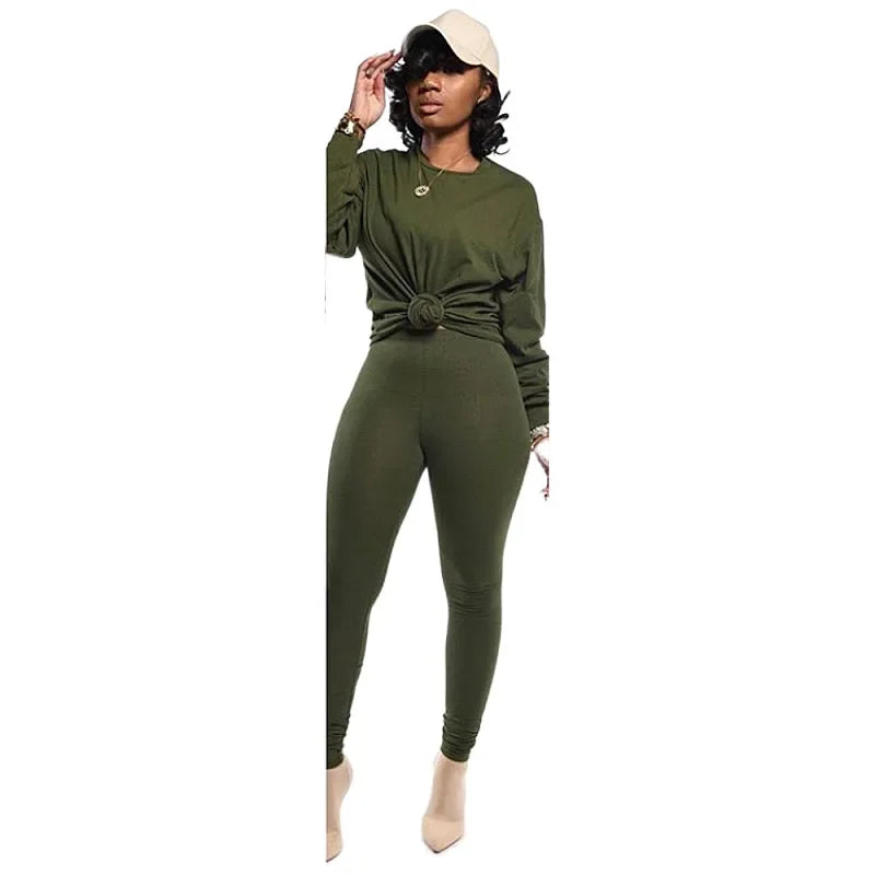 2 piece set stacked leggings clothes - Empire P.E