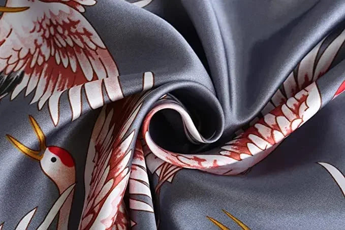 Silk Satin Bathrobe - Empire P.E