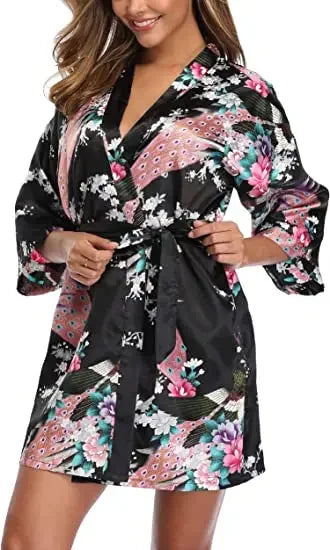 Satin Silk Bridesmaid Robe - Empire P.E