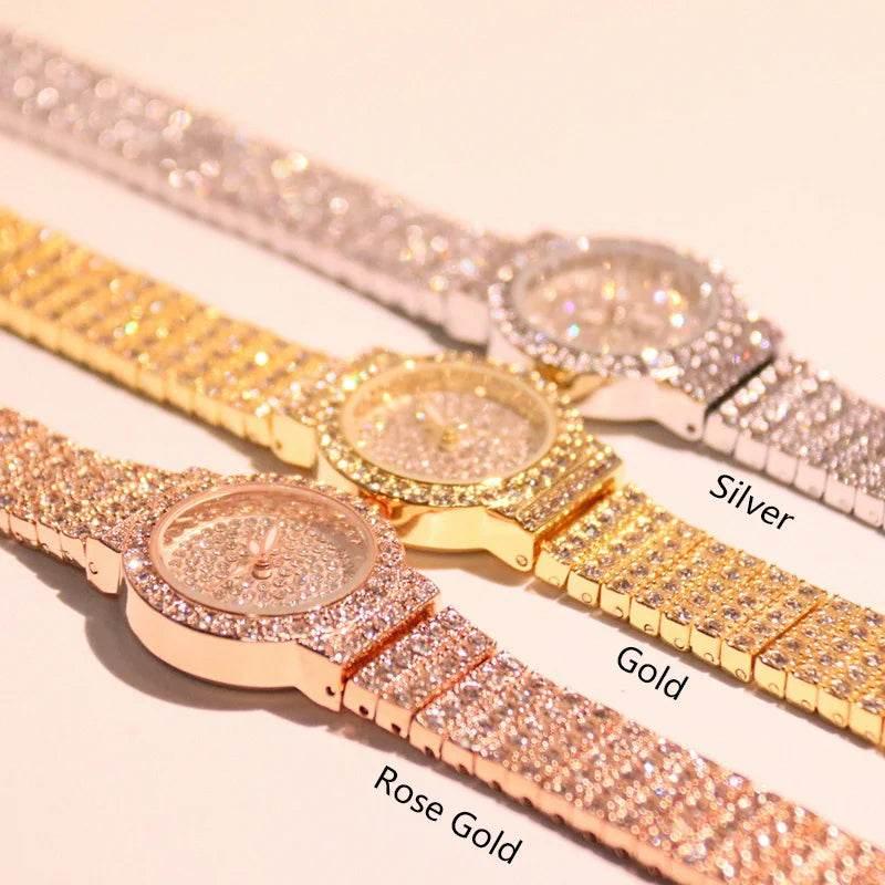 BS Women Watch Famous Luxury Brands Diamond Ladies Wrist Watches Female Small Wristwatch Rose Gold Watch Women Montre Femme 2025 - Empire P.E