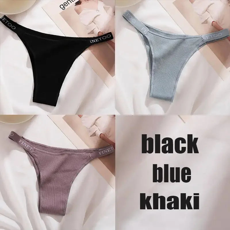 3PCS/Set Cotton Panties Briefs Sexy Thong Women's Underwear Lingerie - Empire P.E