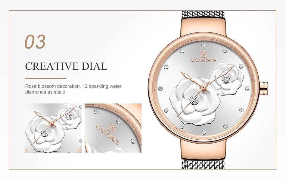 Women Watch Top Luxury Brand Steel Mesh Waterproof - Empire P.E