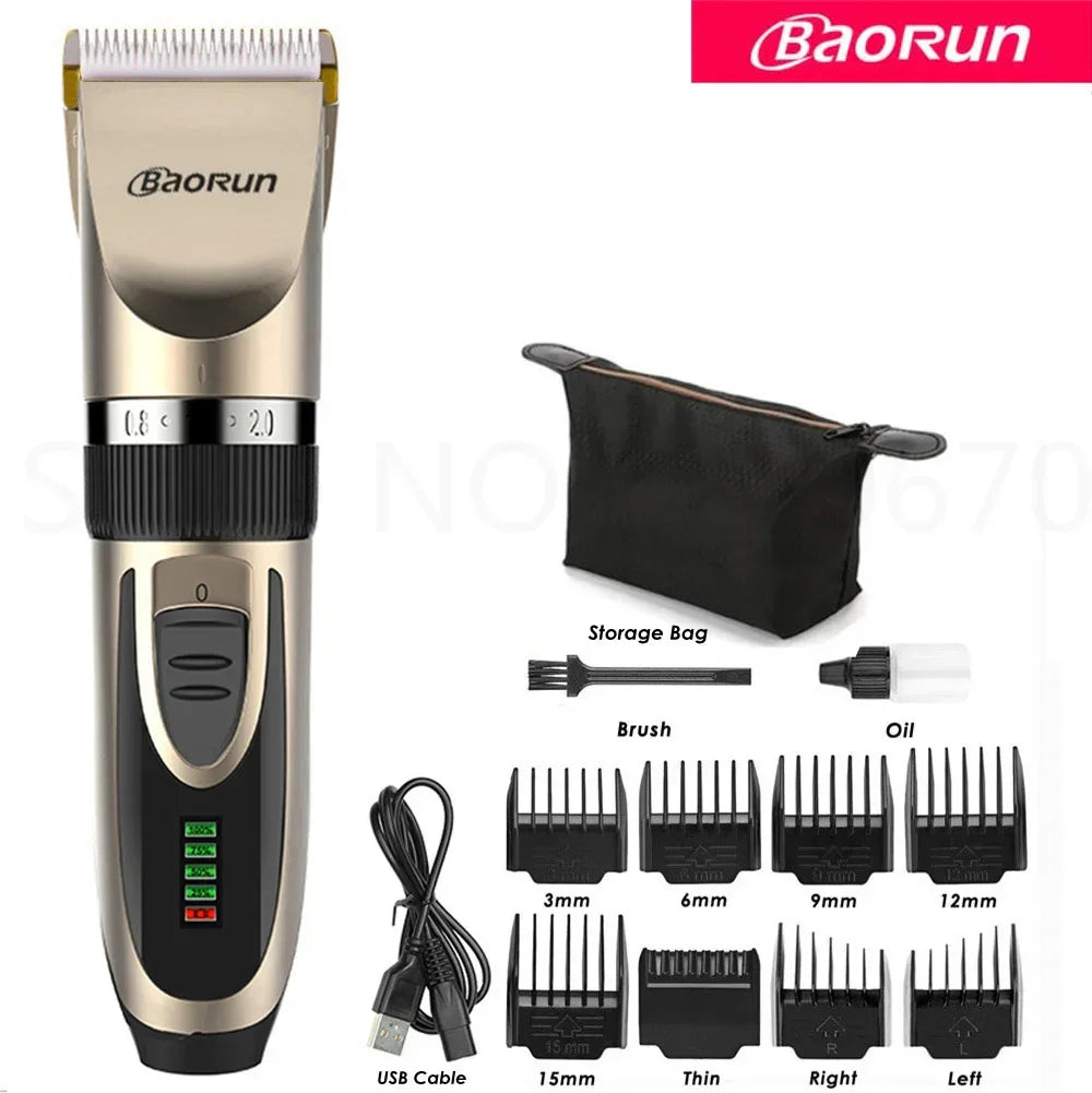 BaoRun Dog Clippers Dogs Grooming Clipper Shaver USB Rechargeable Professional - Empire P.E