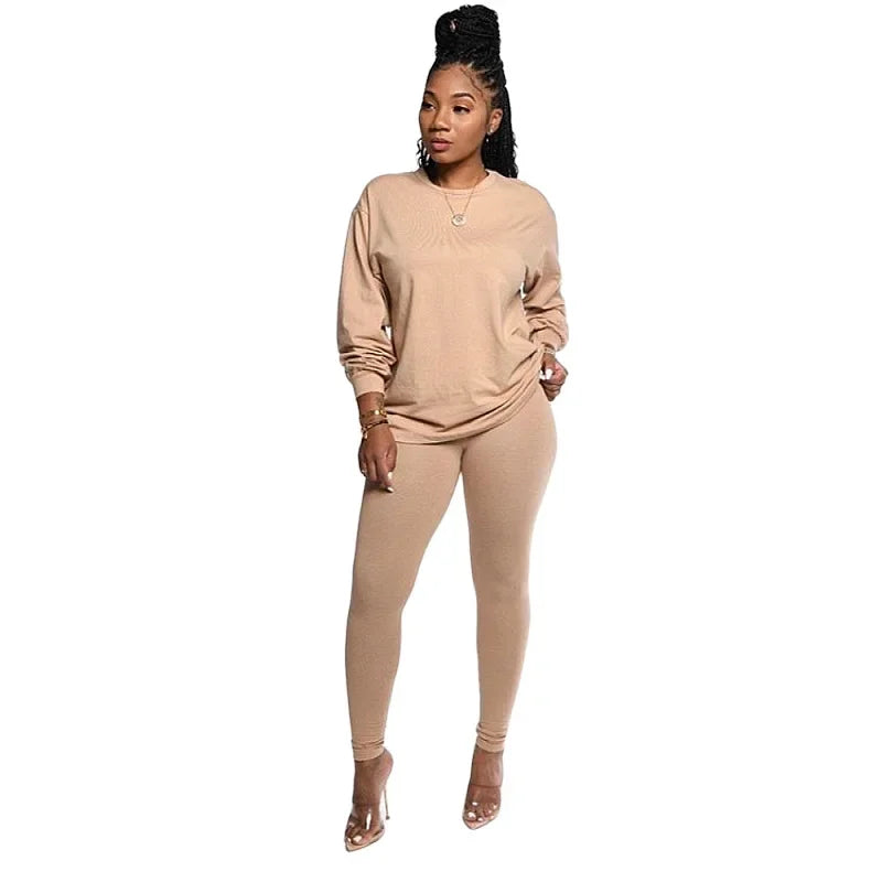 2 piece set stacked leggings clothes - Empire P.E