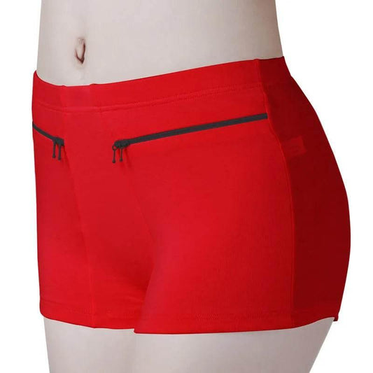 Plus Size Women Safety Short Pants Soft Boyshort Under Skirt Shorts With Zipper Pockets Breathable Theft-proof Female Underwear - Empire P.E