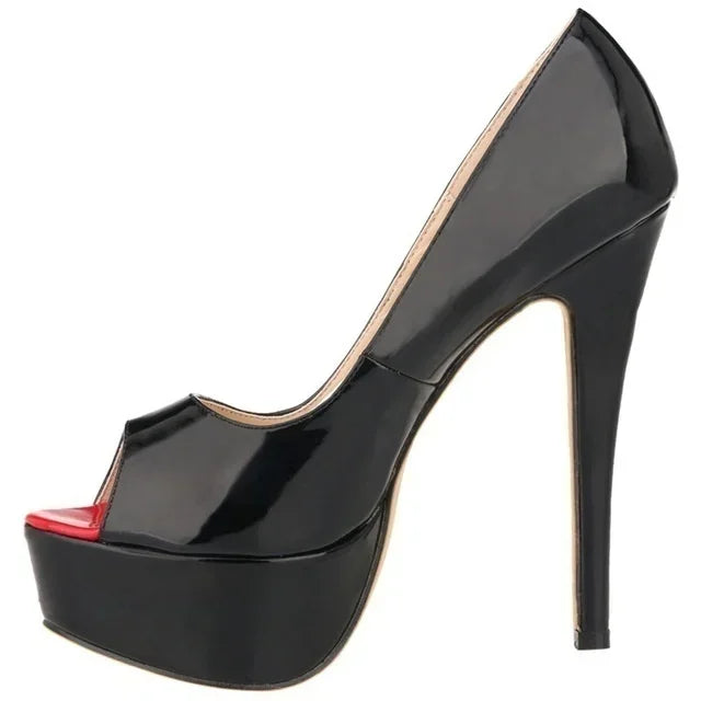 Women Pumps Sexy Platform Peep Toe 14cm - Empire P.E