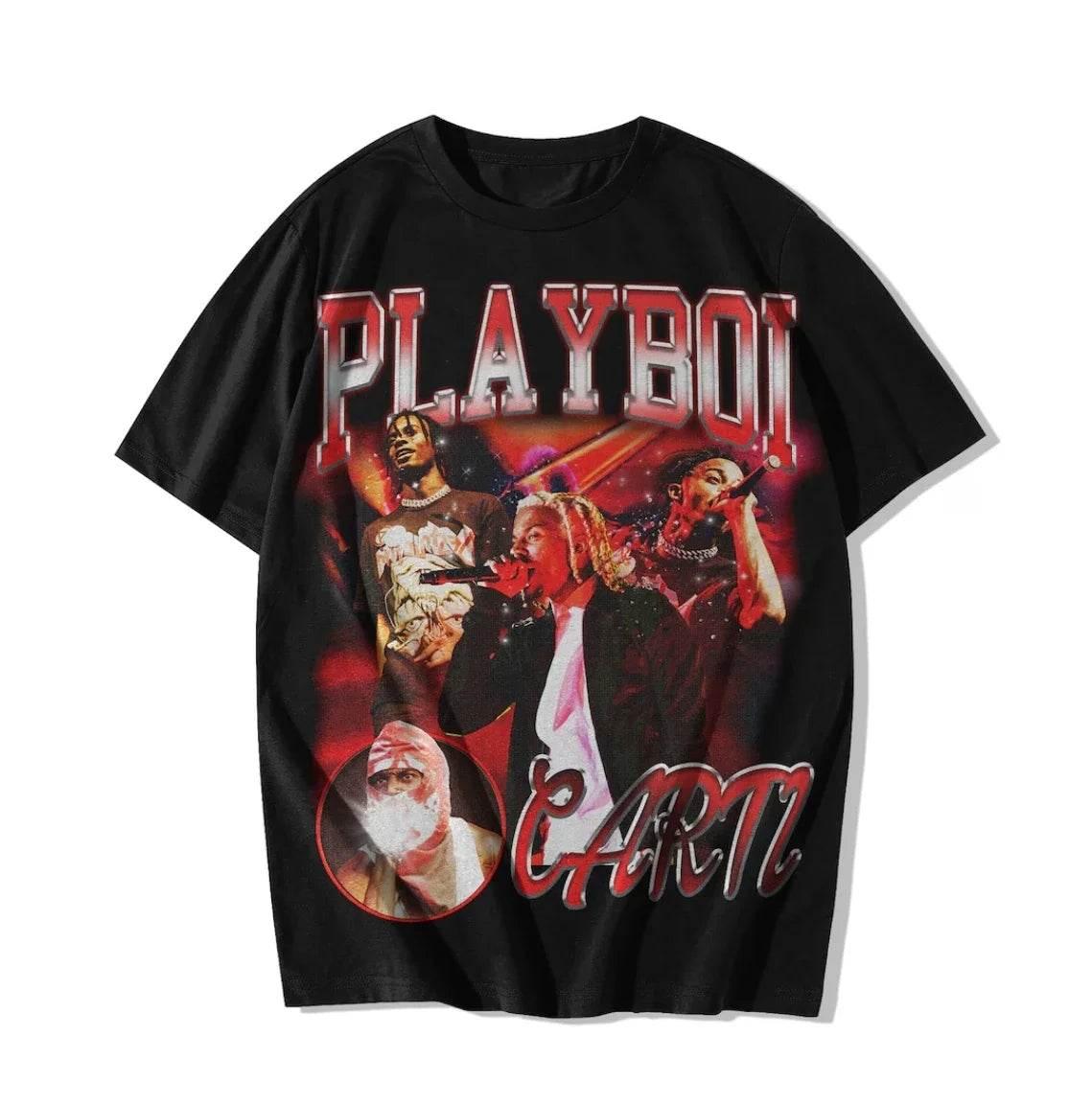 Hip Hop Men Crew Neck Top Vintage Playboi Carti Shirt Playboi Carti Tshirt Playboi Carti T-shirt Merch Tour Hip Hop Rap Tee - Empire P.E