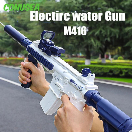 Electric Water Gun Pistol 10M Long Range Portable Guns M416 Children Summer Beach Outdoor Fight Shooting Toys for Boys Kid Games - Empire P.E