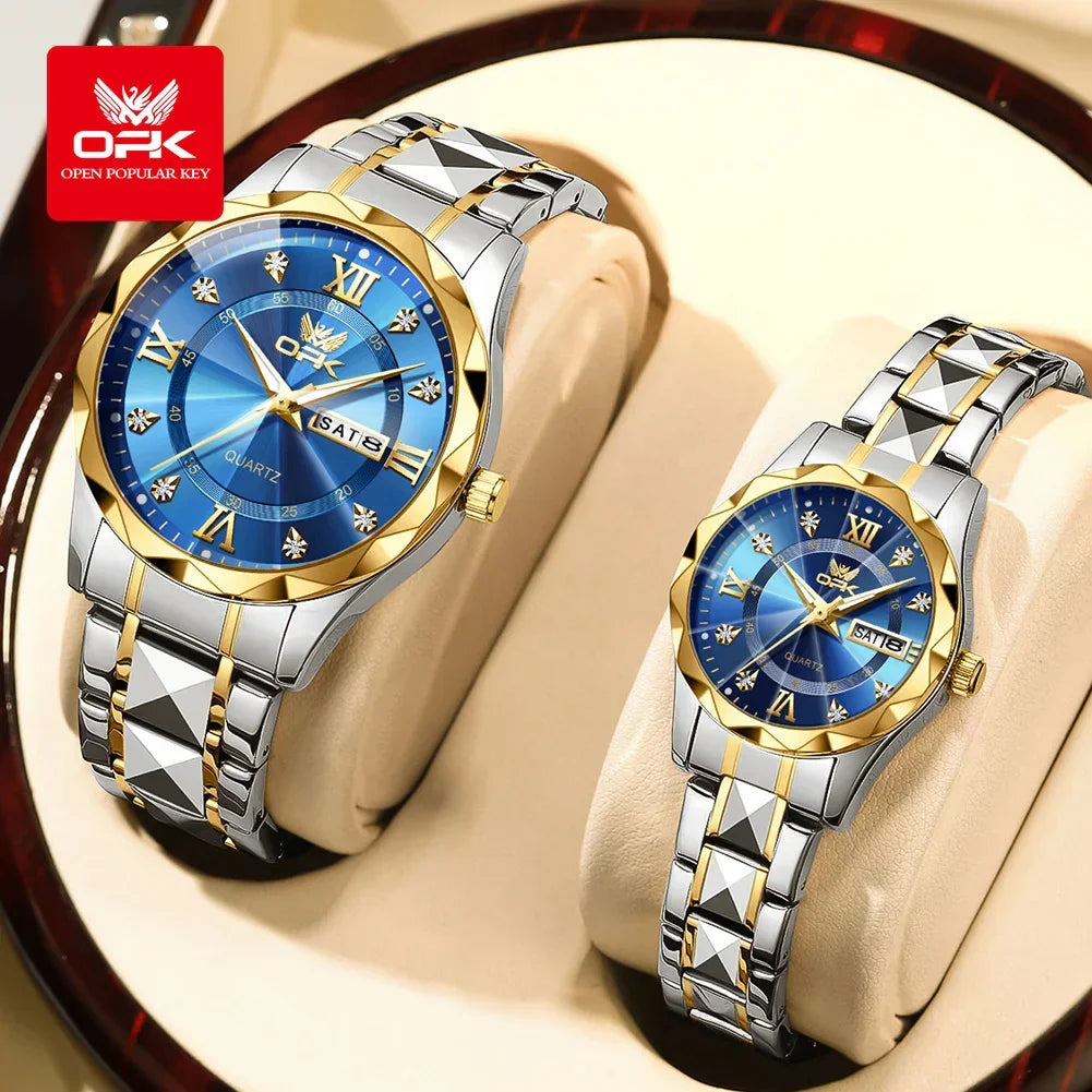 Couple Diamond Gold Watch - Empire P.E