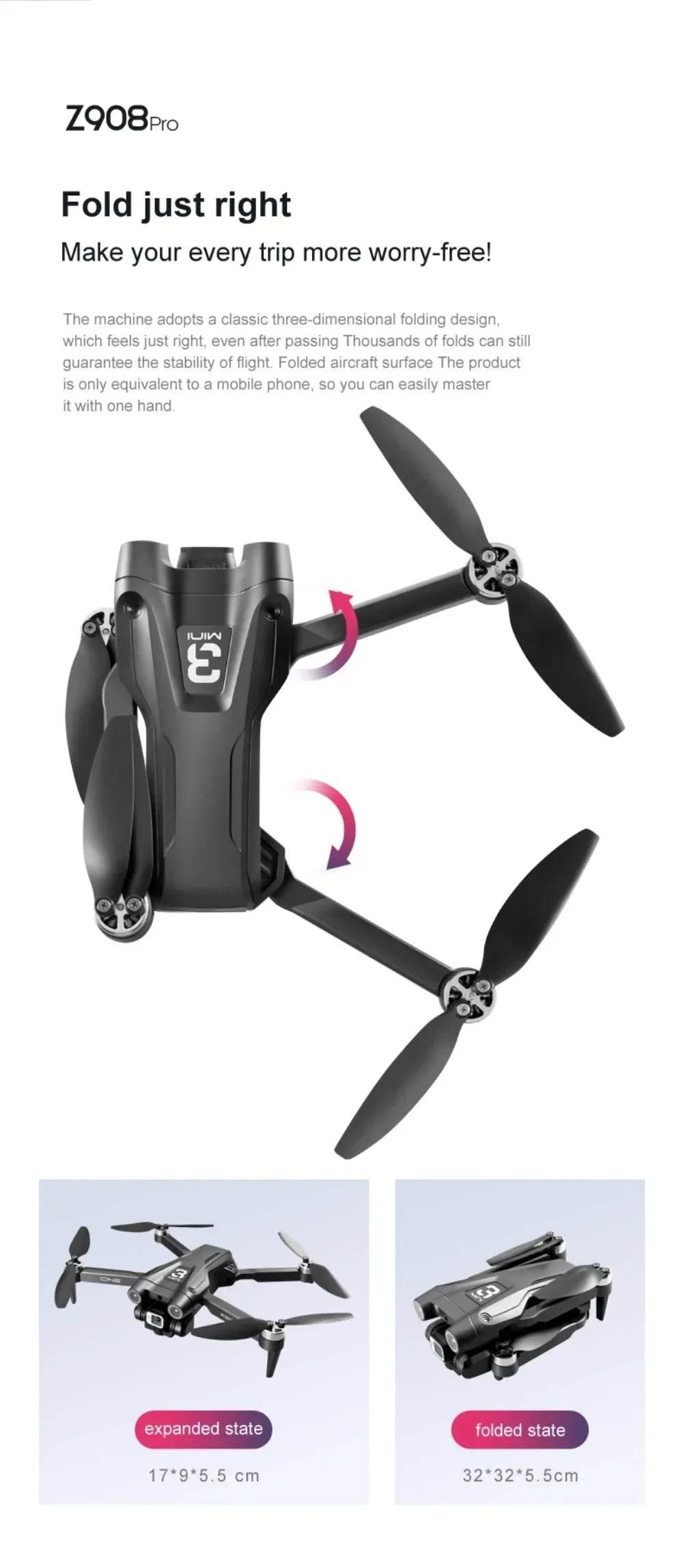Xiaomi Mijia Z908 Pro /MAX 8K Drone ESC Professional 4K Dron Optical Flow Localization 3sided Obstacle Avoidance Quadcopter Toys - Empire P.E
