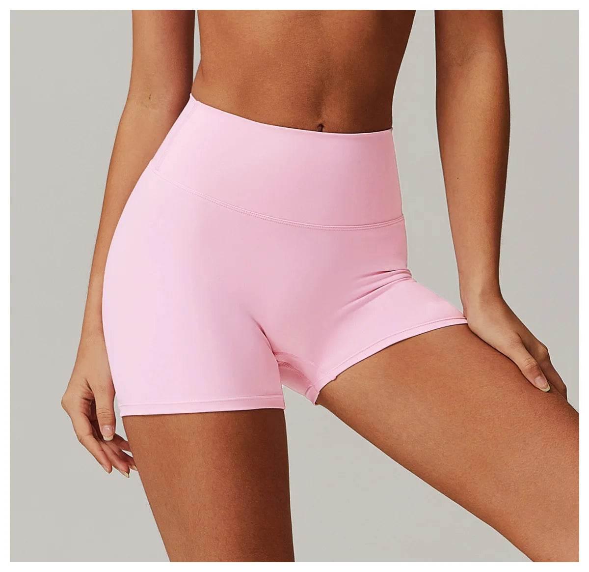 New Women Yoga Shorts High Waist Beautiful Buttocks Gym Sexy Feel V-shaped Shorts Sports Fitness Tights Push up Run Leggings - Empire P.E