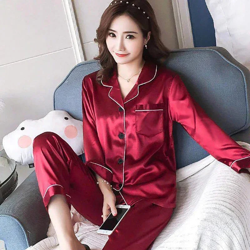 Women's Luxurious Satin Pajamas - Empire P.E