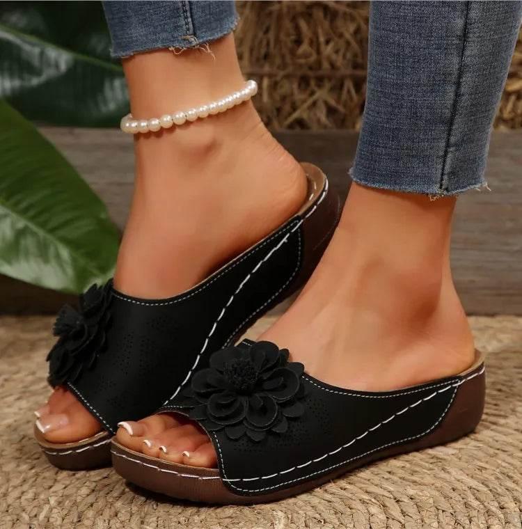 Summer Sandals Women Shoes Non-Slip Walking Shoes Slip On Shoes Woman Wedge Women's Sandals Party Slippers Woman Female Footwear - Empire P.E