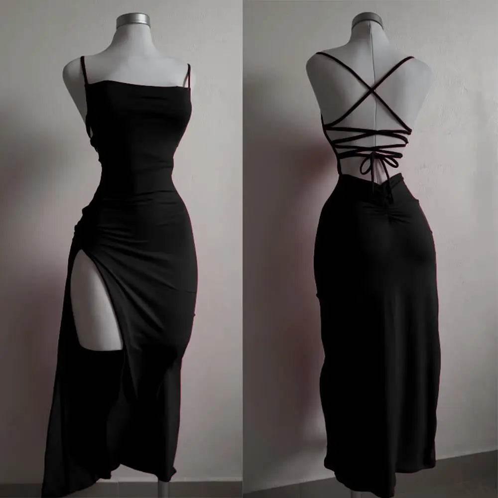 2024 explosive new dress summer high sensibility halter strap Spice Girl bag hip dress - Empire P.E