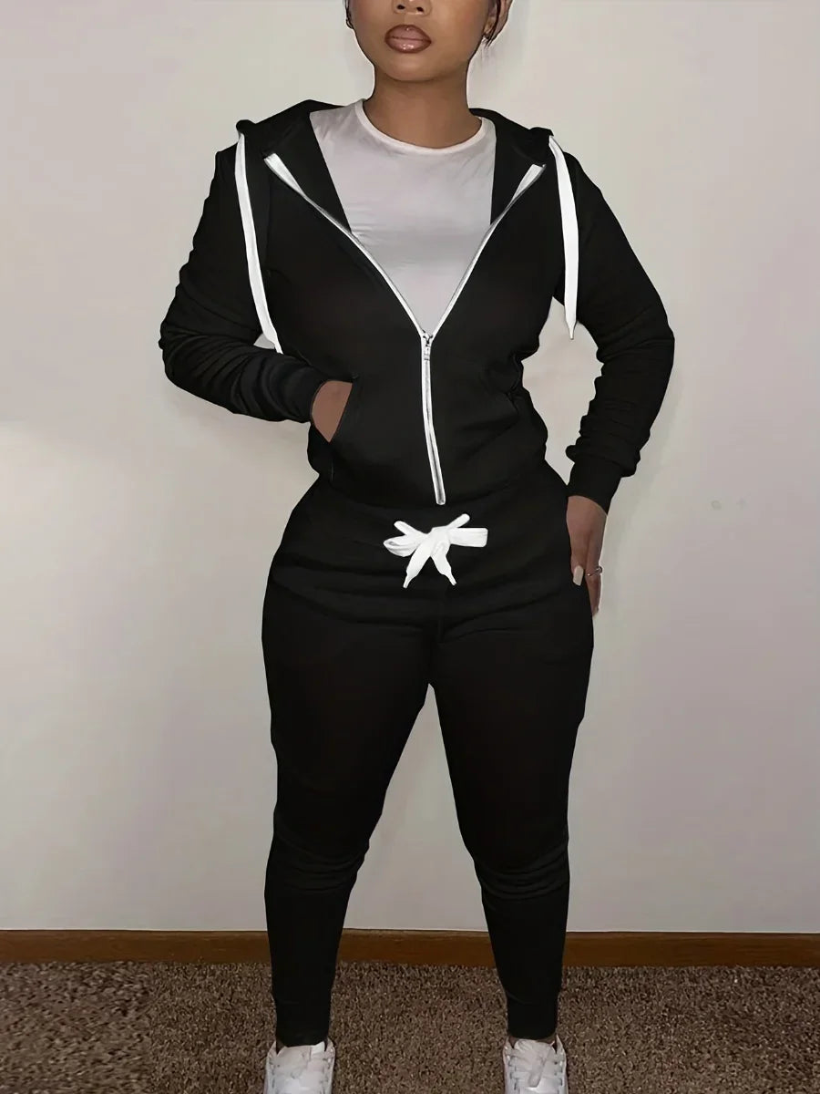 LW BASICS Kangaroo Pocket Pants Causal Drawstring
