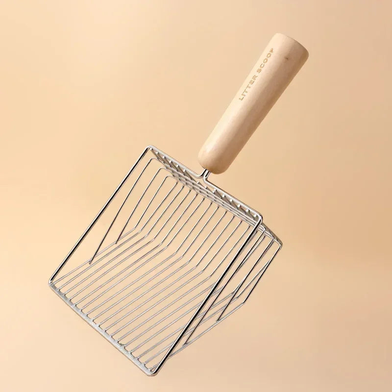 Cat Litter Shovel Set Candy Color Large Wooden Handle - Empire P.E