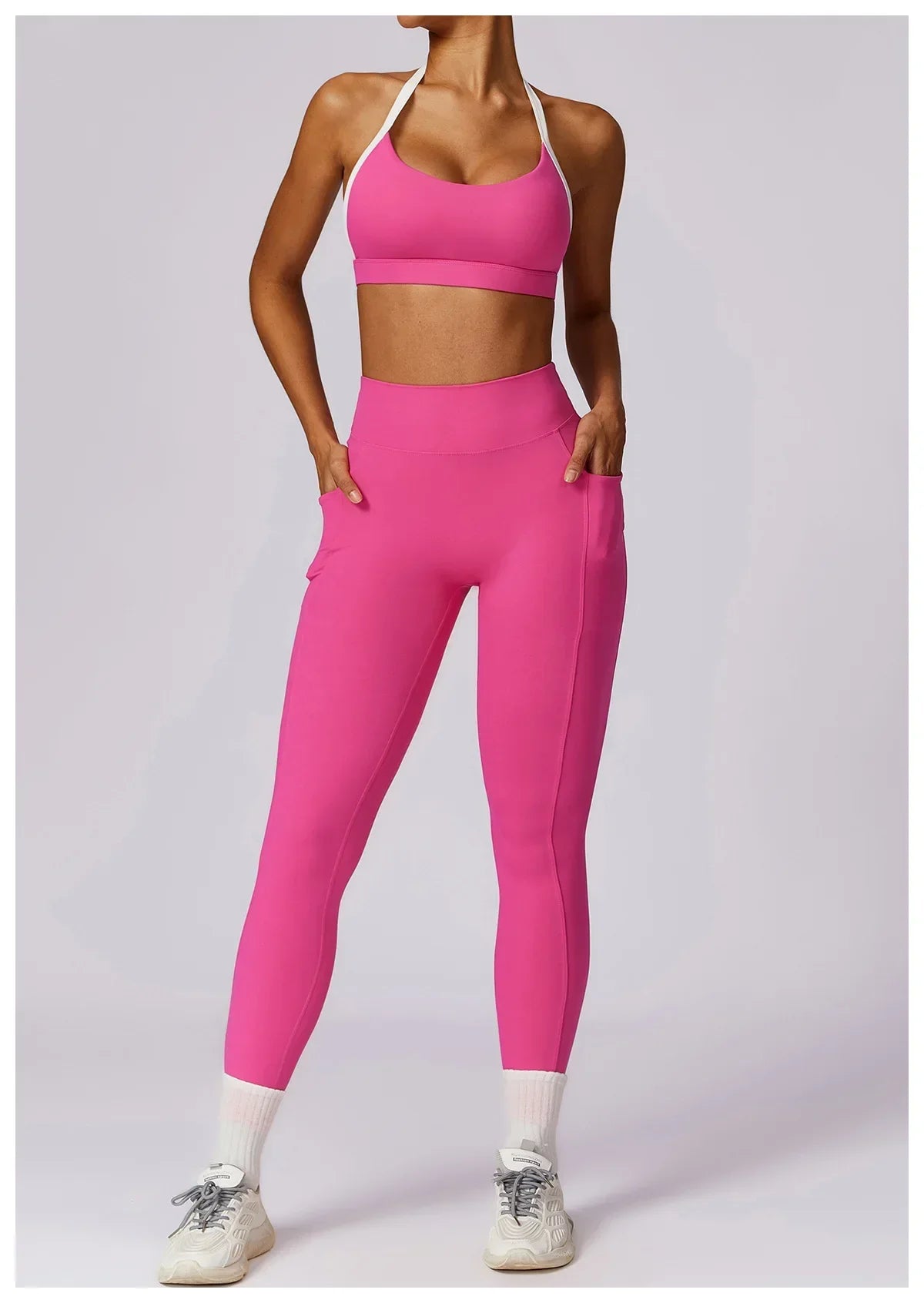 Yoga Set 2PCS Women Sportswear Push Up Workout Clothes - Empire P.E
