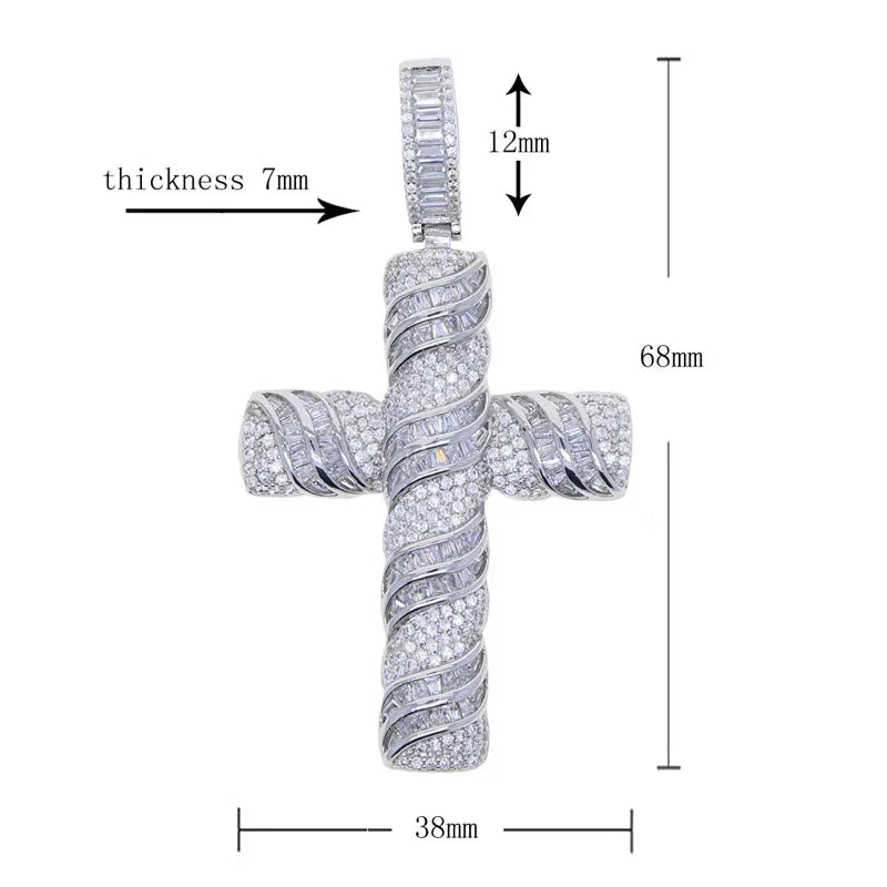 Lab Diamond Cross Pendant