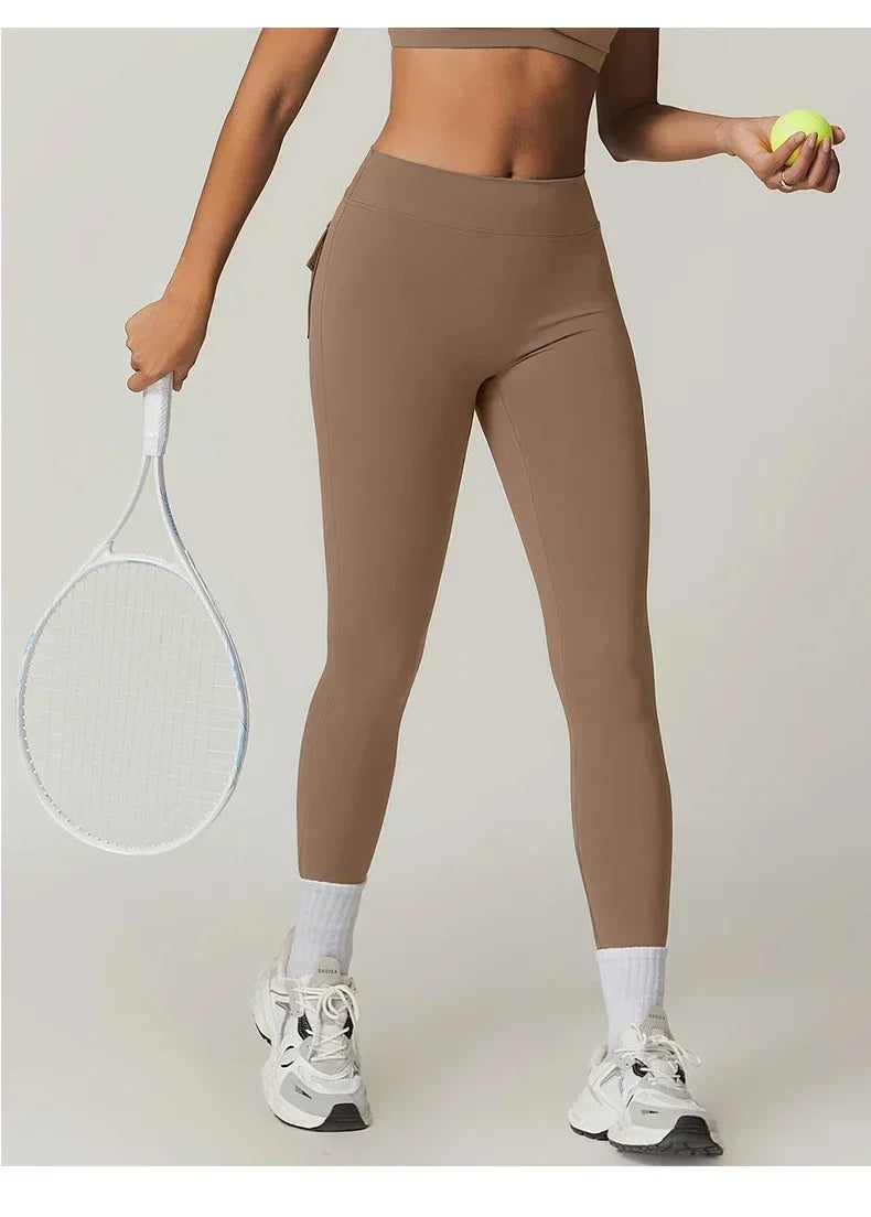 Fitness Yoga Leggings for Women Pocket Scrunched Gym Leggings High Waist Butt Liftting Tights Sexy Booty Shorts Bell-bottoms - Empire P.E