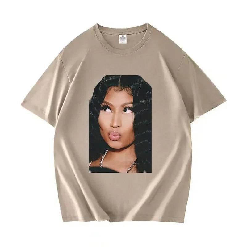 Funny Nicki Minaj Meme pattern Tshirt for womenhip-hop fashionretro rap Tshirtoversized Tshirt street wear - Empire P.E
